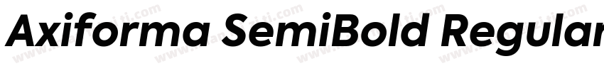 Axiforma SemiBold Regular字体转换